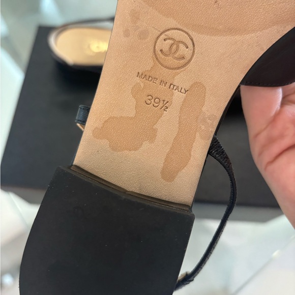 CHANEL Women's Black Slingback Flats worn once - Picture 3 of 4